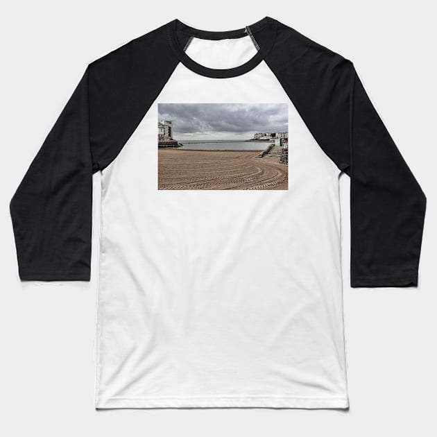 Marine Lake Weston-super-Mare Baseball T-Shirt by avrilharris